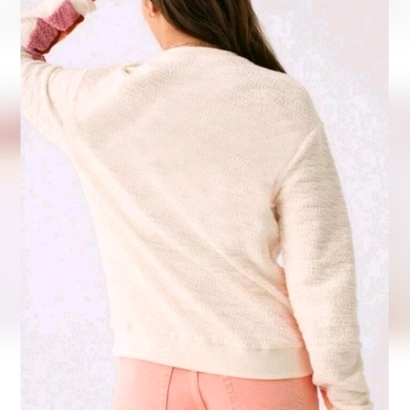 FAHERTY Vista Stripe Pullover Terry Sweatshirt Top - Picture 6 of 6